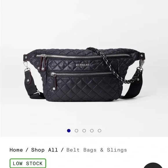 MZ Wallace Black Quilted Crossbody Bag - Picture 3 of 4